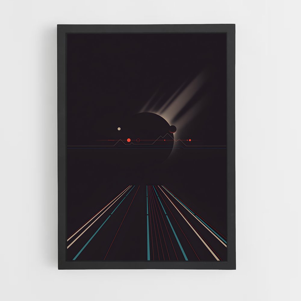 Poster Minimaliste de l'espace énigmatique – affiche Art spatial (vue 2)